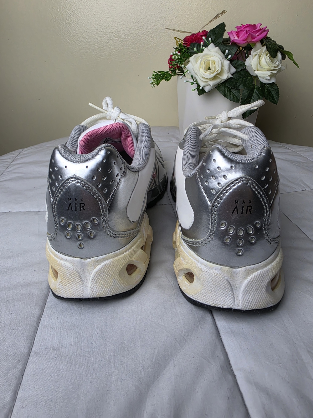 Nike Air Max Torch SL Wome's White Pink Silver Sneakers Size 9 - Picture 5 of 7